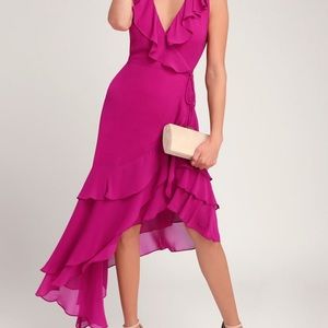 Magenta flowy dress size small